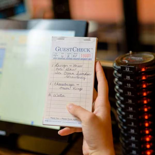 2 Part Carbon Salmon Tint 13 Line Guest Check 50 Checks, PK50, National Checking, Mfr#: S6000